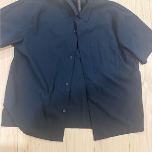 lululemon athletica Dark Blue Casual Button Down Shirt